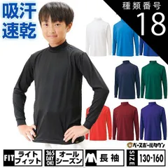 【新品未使用】種類18:(2900)ネイビー/140 野球 アンダーシャツ ジュニア 長袖 ハイネック ゆったり ZETT ゼット ライトフィットアンダーシャツ 吸汗速乾 ストレッチ 軽量 BO8920J