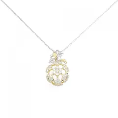 K18/PT/K18WG フラワー ダイヤモンド ネックレス 2.16CT - KOMEHYO