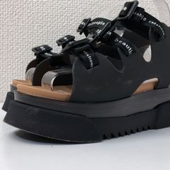 ビューティフルピープル　ユナイテッドトウキョウ　コラボ　サンダル　ブラック