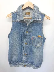 ◇ Θ RODEO CROWNS ロデオクラウンズ コットン100％　デニム ベスト サイズ2 ブルー レディース E  【1410230027095】