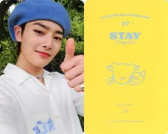 【中古】コレクションカード(男性) Stray Kids/I.N(アイエン)/裏面黄・印刷イラスト入り/オフィシャルファンクラブ「STAY」2期入会特典ウェルカムキット付属フォトカード