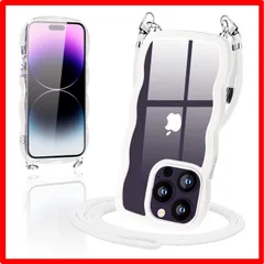 【セール中】 iPhone14 Pro Max_ホワイト iPhone14 Pro Max ケース ショルダー クリア TPU カバー いPhone 14 Pr