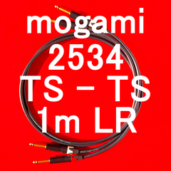 mogami 2534  w / Neutrik Gold Plated Connector TS(標準フォン) ⇔ TS(標準フォン)  1m LR Set