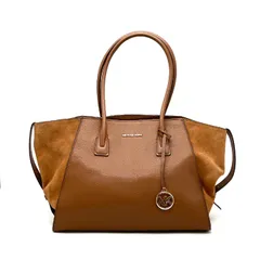 【中古】MICHAEL KOSE マイケル コース ロゴ レザー トート ハンド バッグ eY0727N