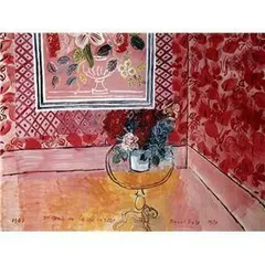 世界の名画シリーズ、プリハード複製画 ラウル・デュフィ作 「30歳、またはばら色の人生」（額縁付）〔代引不可〕