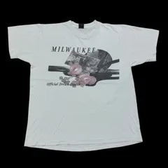 90s  Miwaukee Harley-Davidson Photo Vintage  Tshirts USA製　バイク　花　Screenstars 白黒フォトTシャツ　モノクロ写真　ヴィンテージTシャツ　ビンテージTシャツ シングルステッチ DJ-A21