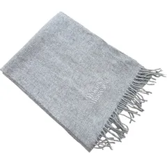 中古 ヴィヴィアンウエストウッド Vivienne Westwood マフラー クリーニング済み ライトグレー ウール100％ イタリー製 男女兼用