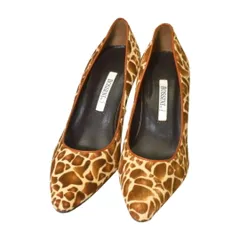 ロッシーニ ROSSINI ハラコ パンプス ヒール ジラフ柄 23.5cm ベージュ レディース s_z F-LSHOE4459のサムネイル