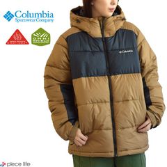 コロンビア Columbia ジャケット ダウン 中綿 はっ水 撥水 軽量 軽い 熱反射 保温 オムニシールド オムニヒート パイクレイク2 フーデッドジャケット メンズ レディース フード 高機能 秋 冬 ブラウン 茶色 デルタ Lサイズ WE0326
