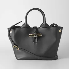 新品 ロンシャン LONGCHAMP ショルダーバッグ ル ロゾ XS トップハンドルバッグ ブラック