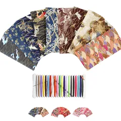 新品 JnTech 和柄 生地 はぎれ パッチワーク 布 セット和風柄 花柄 メタル 綿 和布 カットクロス おしゃれ 手芸 DIY 手作り パッチワーク ハンドメイド 和調小花柄きもの風 着物風 和風 おしゃれな生地 プリント 端切れ 手芸用品 裁縫 diy