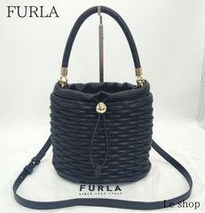 FURLA フルラ 2wayバッグ ミオニード バケットバッグ ミニ ブラック レザー 袋付 中古