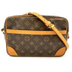 LOUIS VUITTON トロカデロ27 モノグラム モノグラム レザー×PVC ブラウン ショルダーバッグ ゴールド M51274