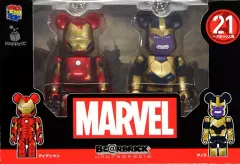 【中古】トレーディングフィギュア BE＠RBRICK -ベアブリック- 100％ 21.アイアンマン＆サノス 「Happyくじ MARVEL BE＠RBRICK 2021」 ペアボックス賞