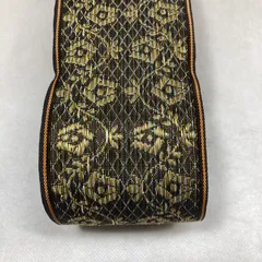 セール品　セピア薔薇紋5m畳ヘリ畳へり畳縁和風柄生地着物ハンドメイドヘリテープのサムネイル
