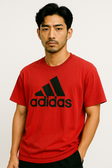 Tシャツ　アディダス　adidas　レッド　Mサイズ　※Used