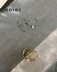 GOLDY/ゴールディ/3PCS ポイントパール セットリング/アクセサリー/5240905のサムネイル
