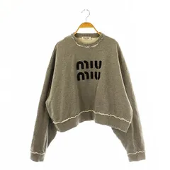 ミュウミュウ miumiu 23SS MJL911 ロゴスウェットシャツ カットソー M グレー /MI ■OSのサムネイル