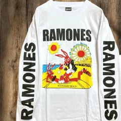 ★ ラモーンズ RAMONES アニメ イラスト セクシー エロ ウサギ ラビット 白 バンド Tシャツ 長袖 ロンT 古着 ビンテージ ヴィンテージ vintage 音楽 ミュージック ロック アーティスト 人物 袖 プリント  p20/のサムネイル