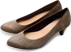 パンプス レディース ローヒール 痛くない 歩きやすい 黒 靴 スエード エナメル PU スムース ソール アーモンドトゥ 仕事 nc3953012 オークS（39532） 24.0cm（）