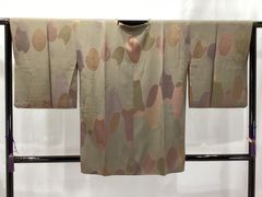 道行コート/美品/正絹/カーキ/仕立上がり/5775