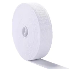 Copeflap 平ゴム 幅25mm x 長さ40m 織りゴム 幅広ゴム 服飾 替えゴム ごむひも 太い (白)
