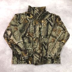 Remington レミントン リアルツリーカモ ジャケット アウター ジップアップ ボタン付き ポケット 裏地メッシュ ロゴ カモフラ柄 迷彩柄 総柄 ミリタリー 古着 USED Vintage ヴィンテージ