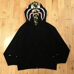ダブル シャーク パーカー Mサイズ Double shark full zip hoodie a bathing ape BAPE エイプ ベイプ アベイシングエイプ ABC camo