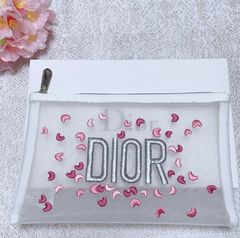 ［メル便］Dior ディオール ノベルティ メッシュ ポーチ 刺繍
