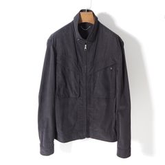 美品 ルイヴィトン Louis Vuitton イタリア製 コットン フィールドジャケット 54 ダークグレー メンズ 正規品 5-DD023