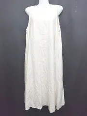 ◇ ⊂ Ada. エイダ バックジップ ノースリーブ 膝下丈 ワンピース ライトベージュ レディース P  【1409090030369】