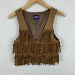 美品　ウエスタンベスト　ジレ　フリンジ　スエード　レザー　ヴィンテージ　キャメル 70s USA製 LEE リー ウエスタン ジレ ベスト キャメル - メルカリ