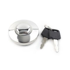 スズキジムニーJA11 JA12 JA22 中華モンキー ゴリラ GN50等対応 汎用ガソリンタンクキャップ 鍵2本付き クローム仕上げ
