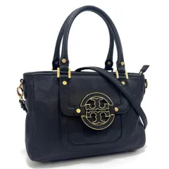 トリーバーチ アマンダ トートバッグ ショルダーバッグ 2way 肩掛け 斜め掛け 鞄 ブラック 黒 black ゴールド gold レザー 本革 ロゴ TORY BURCH