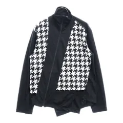 COMME des GARCONS HOMME PLUS (コムデギャルソンオムプリュス) 21AW DARK ROOM期 千鳥格子総柄 捻じれ インサイドアウト スタンドカラー ジャージ トラックジャケット ブラック/ホワイト PH-T010のサムネイル