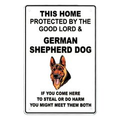 メタルサイン "GERMAN SHEPHERD DOG" ジャーマンシェパードドッグ 看板 30cm×20cm