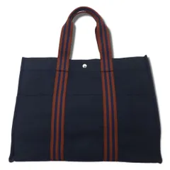 HERMES フランス製 フールトゥ GM キャンバス トートバッグ