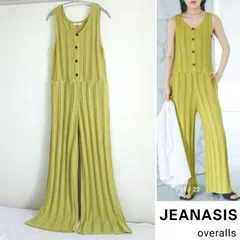 【美品・タグ有り】ジーナシス ビスコース スカシ ニット サロペット