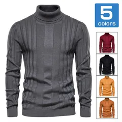 ニットタートルネックセーターセーター メンズ セーター タートルネック ニット 無地 シンプル ビジネス オフィス 長袖 ニットソー 秋 冬aixun31