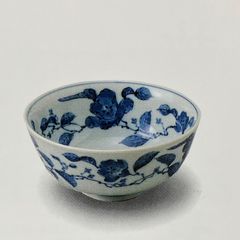 ◎●超希少●◎清水焼◎●平安三楽造●丼●◎未使用品◎●染付●花鳥紋様● ◎○超希少○◎清水焼◎○平安三楽造○丼○◎未使用品◎○染付○花鳥