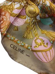CELINE　セリーヌ　スカーフ　ベージュ　大判　fd25G(T)7のサムネイル