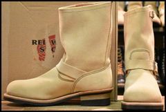 【9.5D 未使用 12年】レッドウィング 8268 スエード エンジニア ホーソーン ラフアウト スチールトゥ ブーツ redwing HOPESMORE【FF451】