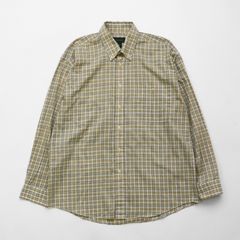 長袖シャツ BDシャツ ボタンダウン チェック柄  Lサイズ 古着【UR-0243】