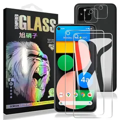 対応 Google Pixel 4a 5G フィルム 【2+2枚セット- AGC旭硝子 - 高 品質】 対応 pixel 4a 5g ガラスフイルム 【2枚】+ レンズフィルム 【2枚】 ピクセル4a 5g 液晶保護フィルム pixel4a5g 強化ガラス