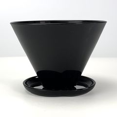 プラ鉢 4号 スタンダード反鉢受け皿付き ブラック 4V 幅12cm×高さ8.3cm 