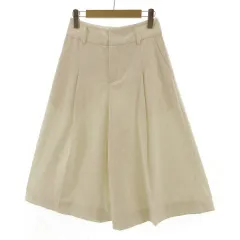 アダムエロペ Adam et Rope' パンツ ガウチョパンツ ワイドパンツ タック シンプル アイボリー 36