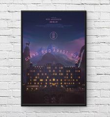 【フレーム付-黒-】 映画ポスター グランドブダペストホテル The Grand Budapest Hotel ウェスアンダーソン A3サイズ US版 mi3