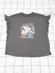 ◇ ⊂ niko and … フリルスリーブ フレンチスリーブ Tシャツ カットソー サイズM チャコールグレー系 レディース E  【1508060015952】