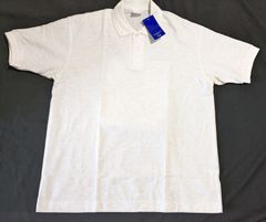 【新品】半袖　 ミズノ　Mizuno　ホワイト杢　ポロシャツ　制服　サイズS　160　70%オフ