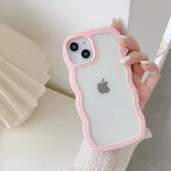 QLTYPRI iPhone 15ケース クリア TPUカバー おしゃれ 韓国 可愛い 透明 薄型 軽量 耐衝撃 スマホケース ワイヤレス充電対応 ストラップホール付き アイフォン 15 ケース 6.1インチ 対応 - ピンク 0